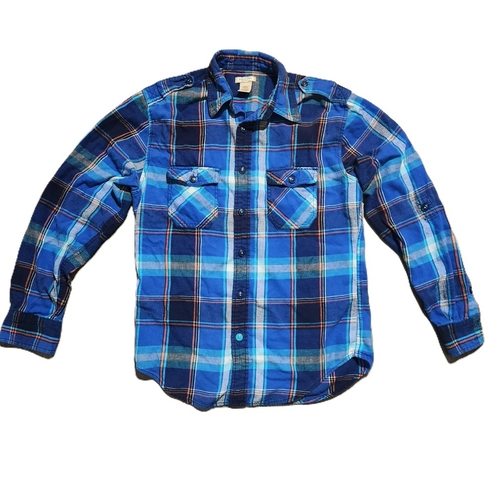 Arizona Jean Company Mens Plaid Button Down Shirt Small